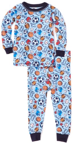 Gerber Boys 2-7 2 Piece Game Point Boys Thermal Pajama, Blue, 4T