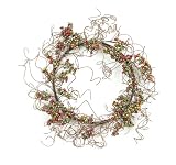 Melrose Glittered Jason Grass and Berries Wreath, 20-Inch