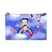 Cosmetic Bag (Makeup Bag) Medium (2-Sided) of Vintage Art Deco Betty Boop on Rainbow with Hot Air Ba