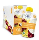 Plum Organics Second Blends, Cherry, Sweet Corn and Greek Yogurt, 4-Ounce (Pack of 12)