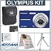 Olympus FE-360 Digital Camera Kit, Blue with 2 GB xD Picture Memory Card, Spare LI-42B Type Lithium-ion Battery, Camera Bag, Table Top Tripod, EZ Digital Photography Guide Card