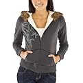 Mossimo Supply Co. Juniors Fur Lined Hoodie - Railroad Gray