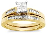 14k Diamond Bridal Set (1/2 cttw, I-J Color, I2 Clarity), Size 7