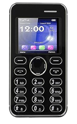Kechaoda K55 1.44 inch QQVGA Display Slim Card Size GSM Single SIM Keypad Mobile No Charger Or Earphone in Box (Black)
