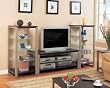 Pewter and Cappuccino Entertainment Center By Coaster Furniture