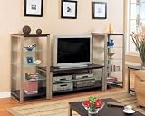 Pewter and Cappuccino Entertainment Center By Coaster Furniture