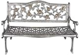 Oakland Living 6008AP English Rose Bench with an Antique Pewter Finish
