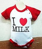 オクタニコーポレーション 新生児用半袖ロンパース 70cm I LOVE MILK