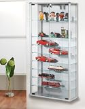 VCM 60330 Vitrine Luca L, Glas / Aluminium