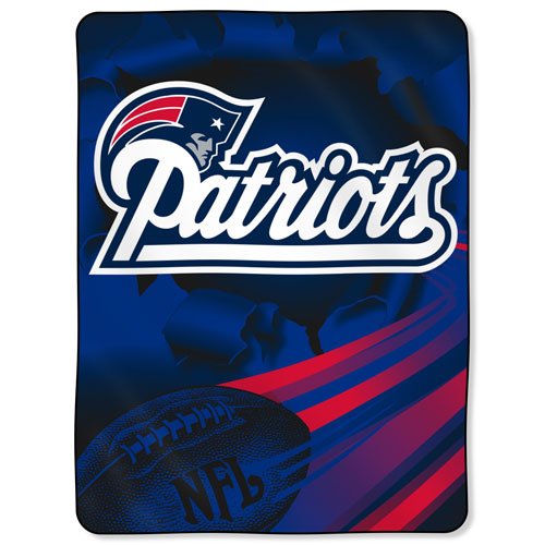 New England Patriots NFL Royal Plush Raschel 60x80 Blanket