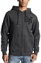 zoo york Men's Small Cracker Fleece Hoody,Black Melange,Large