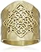 Gold-Tone Filigree Hammered Ring, Size 7