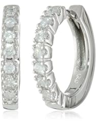 10k White Gold Diamond Hoop Earrings (1/4 cttw, H-I Color, I2-I3 Clarity)