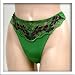  : Venus 2 Pack Green Sexy Floral Thong Panty #8060 sz S