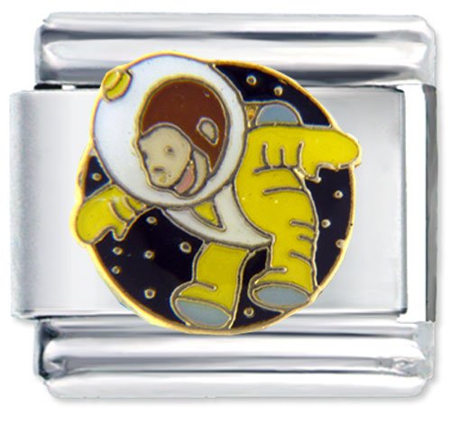 Curious George Space Monkey Licensed X2 Animal Wildlife Themed Italian Charms Bracelet Link