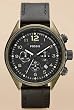 Fossil #CH2783 Men's Flight Leather Band Chronograph Watch