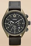 Fossil #CH2783 Men's Flight Leather Band Chronograph Watch