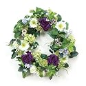 Melrose 22-Inch Lush Wreath with Roses, Daisies and Other Accent Flowers
