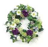Melrose 22-Inch Lush Wreath with Roses, Daisies and Other Accent Flowers