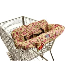 Itzy Ritzy Bubble Dot Pink Shopping Cart & High Chair Cover
