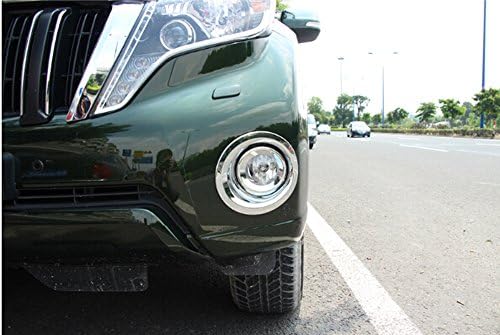 Lesuly Chrome ABS Front and Rear Fog Light Lamp Cover Trim for Toyota Land Cruiser Prado FJ150 2014 2015
