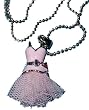Pink Ballerina Tutu Dress Necklace