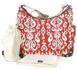 OiOi Ikat Hobo Designer Diaper Bag in Red