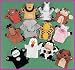 12 Cloth Animal Hand Puppets - Fun Toy Hand Puppet - SET of 12 Different Puppets
