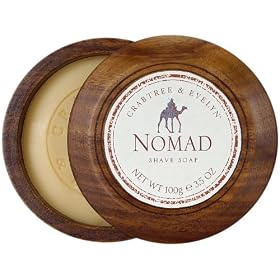 Crabtree & Evelyn Nomad Shave Soap in Wooden Bowl 100 g