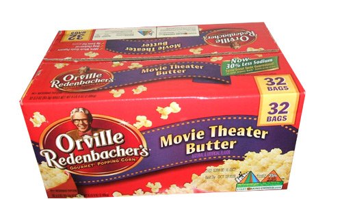 Orville Redenbacher's Movie Theater Gourmet Popping Corn Microwave Popcorn 32 Bag Box