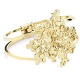 Sparking Sage Snowflake Gold-Tone Bracelet