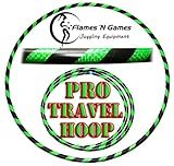 Weighted Hula Hoop - Hula Hoops For Exircise, Dance & Fitness (Black-UV Green) 650g/39' - No Instructions Needed-SAME DAY DISPATCH!