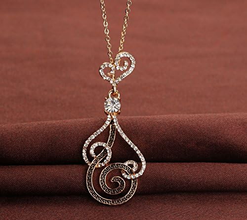Oudin Women's Alloy Plated Vintage G Style Pendant Necklace Earrings Jewelry Sets (G Style)