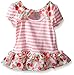 Disney Girls' 2 Piece Minnie Mouse Flower Chiffon Ruffle Top Bike Short Set