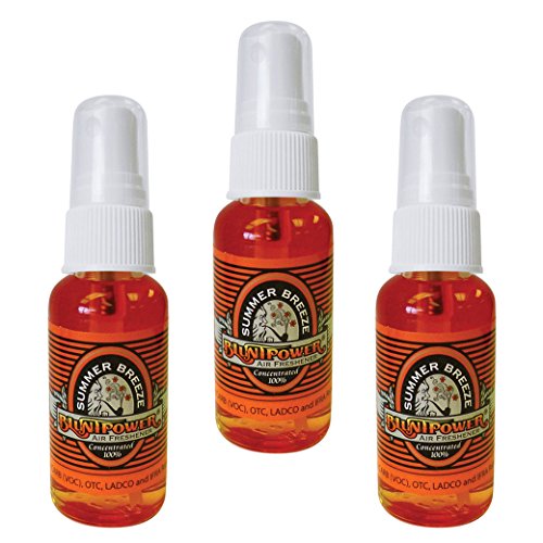 BluntPower 1 oz Glass Bottle Oil Based Concentrated Air Freshener & Oil Burner, Summer Breeze (Pack of 3)