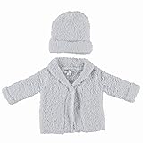 (ベアフットドリームス) BAREFOOT DREAMS ベビーカーディガン＆ハット COZY CHIC cardigan&hat (XS, ブルー) [並行輸入品]
