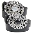 BT Changeable Leather Belt w/ Jeweled Buckle