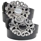 BT Changeable Leather Belt w/ Jeweled Buckle