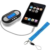 Gtmax 3.5mm LED Fm Transmitter Car Kit - All Channels + Wrist Strap Lanyard for Apple Ipod Nano 6th Generation