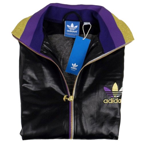 Mens Adidas Originals Chile 62 Rib TT Black Gold Track Suit Top Jacket Size M