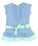 Carter’s Watch the Wear “Check ‘N’ Chambray” Dress (Sizes 0M – 9M) – medium wash, 6 – 9 months