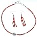 Earring and Necklace Sets in Sterling Silver & Carnelian Gemstone