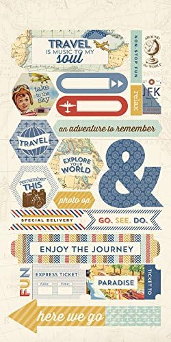 Authentique Explore Die Cut Scrapbook Embellishments