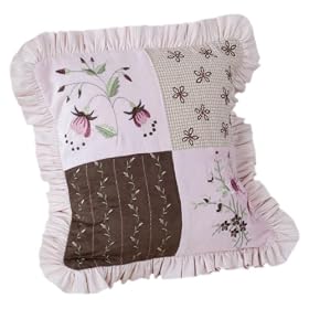 Kids Line Julia Throw Pillow, Pink/Maroon