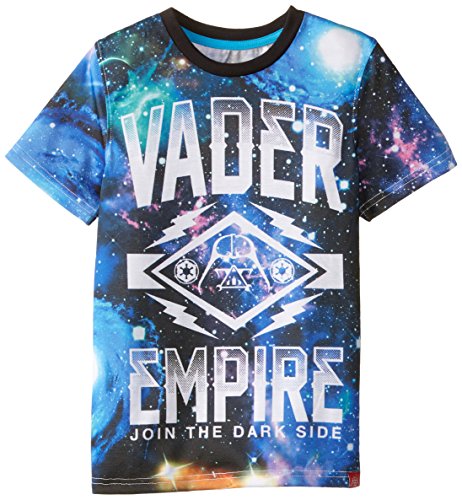 Star Wars Big Boys' Vader Empire Sublimation Tee, Black, Large