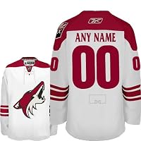 ANYNAME #00 Phoenix Coyotes Reebok EDGE Authentic Away NHL Hockey Jersey (NHLPA Certified Custom Sewn Authentic Twill)