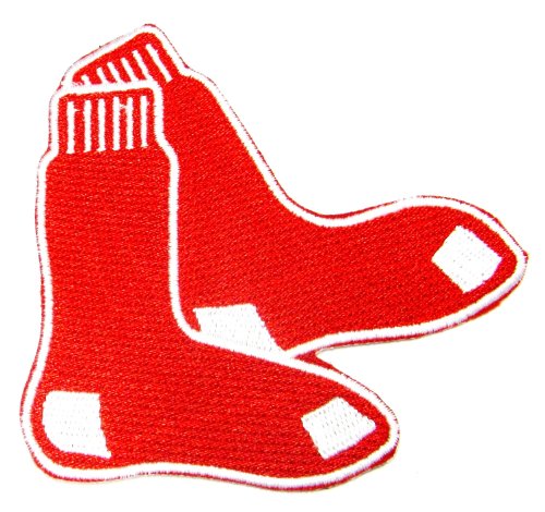 NEW Boston Red Sox 3 inch SOCKS Iron on Sew Applique Embroidered patches