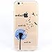 iPhone 6 Case, iPhone 6s Case, JAHOLAN TPU Silicone Gel Soft Bumper Clear Case Cover for Iphone 6 6S (Dandelion Birds)