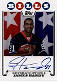 2008 Topps Rookie Premiere Autographs #JH James Hardy RC - Rookie Insert Card - Autographed Football Card / Buffalo Bills / Hand Signed on CARD! - Rare Rookie Card in Screw Down Display Case!!!
