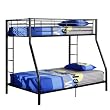 Walker Edison Twin-Over-Full Bunk Bed, Black from Walker Edison